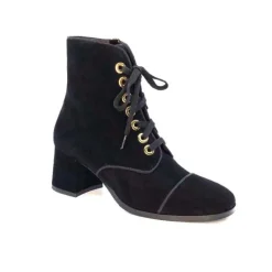 Ivoire-0260a Ivoire 670 Daim Noir*Femme Bottines
