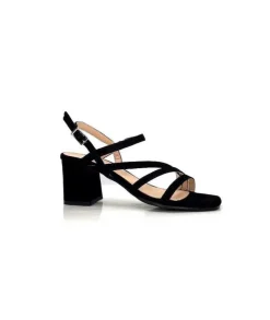 Ivoire0104a Ivoire 47146 Daim Noir*Femme Sandales