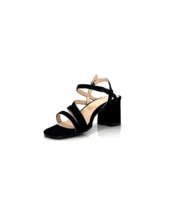 Ivoire0104a Ivoire 47146 Daim Noir*Femme Sandales
