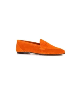 Ivoire0209b Ivoire 10648 Daim Orange*Femme Mocassins