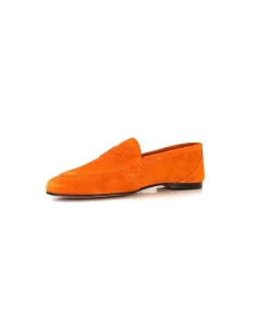 Ivoire0209b Ivoire 10648 Daim Orange*Femme Mocassins