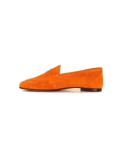 Ivoire0209b Ivoire 10648 Daim Orange*Femme Mocassins