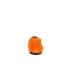 Ivoire0209b Ivoire 10648 Daim Orange*Femme Mocassins
