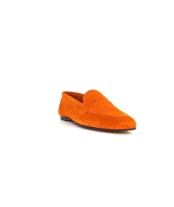 Ivoire0209b Ivoire 10648 Daim Orange*Femme Mocassins