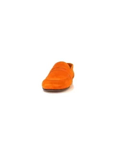 Ivoire0209b Ivoire 10648 Daim Orange*Femme Mocassins