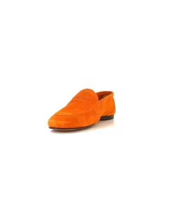 Ivoire0209b Ivoire 10648 Daim Orange*Femme Mocassins