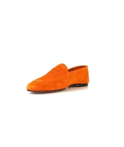 Ivoire0209b Ivoire 10648 Daim Orange*Femme Mocassins