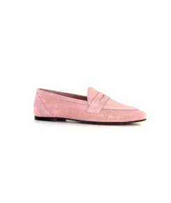 Ivoire0209b Ivoire 10648 Daim Rose*Femme Mocassins
