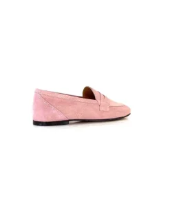 Ivoire0209b Ivoire 10648 Daim Rose*Femme Mocassins