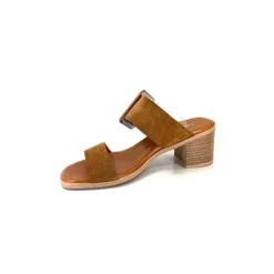 Ivoire0401a Ivoire 500.3006 Daim Tan*Femme Mules
