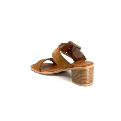 Ivoire0401a Ivoire 500.3006 Daim Tan*Femme Mules