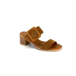 Ivoire0401a Ivoire 500.3006 Daim Tan*Femme Mules