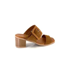 Ivoire0401a Ivoire 500.3006 Daim Tan*Femme Mules