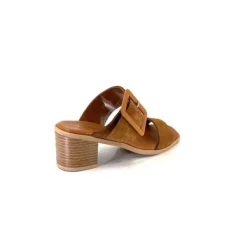 Ivoire0401a Ivoire 500.3006 Daim Tan*Femme Mules