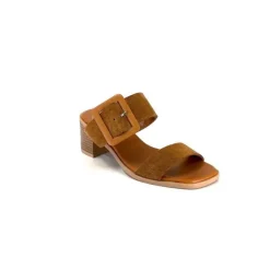 Ivoire0401a Ivoire 500.3006 Daim Tan*Femme Mules