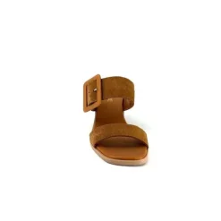 Ivoire0401a Ivoire 500.3006 Daim Tan*Femme Mules