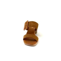 Ivoire0401a Ivoire 500.3006 Daim Tan*Femme Mules
