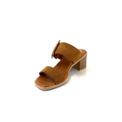 Ivoire0401a Ivoire 500.3006 Daim Tan*Femme Mules