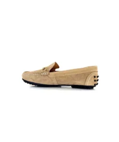 Ivoire0209b Ivoire 12443 Daim Taupe*Femme Mocassins