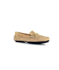 Ivoire0209b Ivoire 12443 Daim Taupe*Femme Mocassins