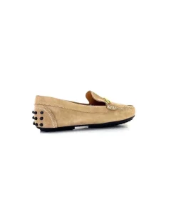 Ivoire0209b Ivoire 12443 Daim Taupe*Femme Mocassins
