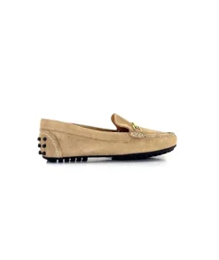 Ivoire0209b Ivoire 12443 Daim Taupe*Femme Mocassins
