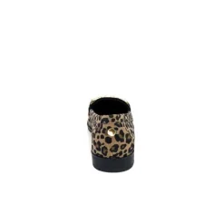Ivoire0317a Ivoire 2200127-1225 Daim Taupe Imprime Leo*Femme Mocassins