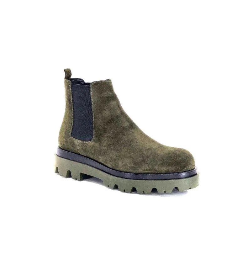 Ivoire0351a Ivoire 9615312 Daim Vert*Femme Bottines