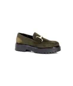 Ivoire0351a Ivoire 7325177 Daim Vert*Femme Mocassins