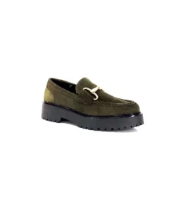 Ivoire0351a Ivoire 7325177 Daim Vert*Femme Mocassins