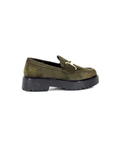 Ivoire0351a Ivoire 7325177 Daim Vert*Femme Mocassins