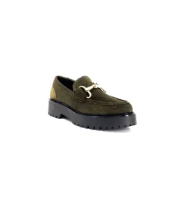 Ivoire0351a Ivoire 7325177 Daim Vert*Femme Mocassins