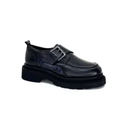 cashka / fatih ustundag Ivoire 3265-3315 Eva Cuir Noir*Femme Mocassins