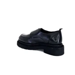cashka / fatih ustundag Ivoire 3265-3315 Eva Cuir Noir*Femme Mocassins