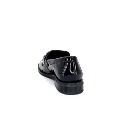 Ivoire0236a Ivoire 77502 Falconi Cuir Vernis Noir*Femme Mocassins