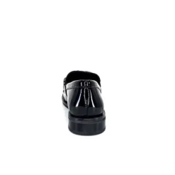 Ivoire0236a Ivoire 77502 Falconi Cuir Vernis Noir*Femme Mocassins