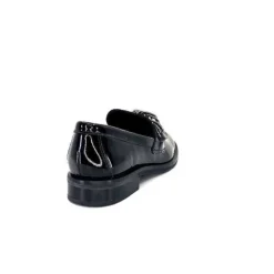 Ivoire0236a Ivoire 77502 Falconi Cuir Vernis Noir*Femme Mocassins