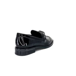 Ivoire0236a Ivoire 77502 Falconi Cuir Vernis Noir*Femme Mocassins