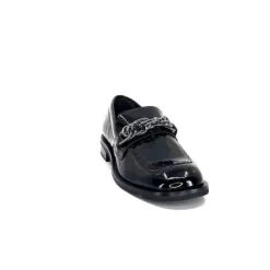 Ivoire0236a Ivoire 77502 Falconi Cuir Vernis Noir*Femme Mocassins