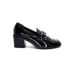 Ivoire0236a Ivoire 78006 Fortunato Cuir Vernis Noir*Femme Mocassins