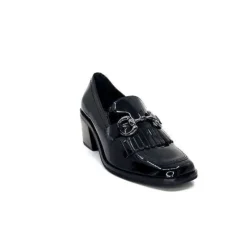 Ivoire0236a Ivoire 78006 Fortunato Cuir Vernis Noir*Femme Mocassins