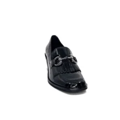 Ivoire0236a Ivoire 78006 Fortunato Cuir Vernis Noir*Femme Mocassins