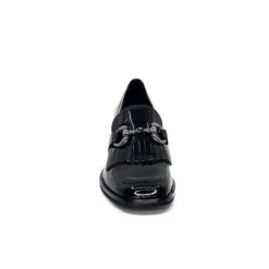 Ivoire0236a Ivoire 78006 Fortunato Cuir Vernis Noir*Femme Mocassins