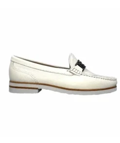 Ivoire0236a Ivoire 50686 Gravanni Cuir Blanc*Femme Mocassins