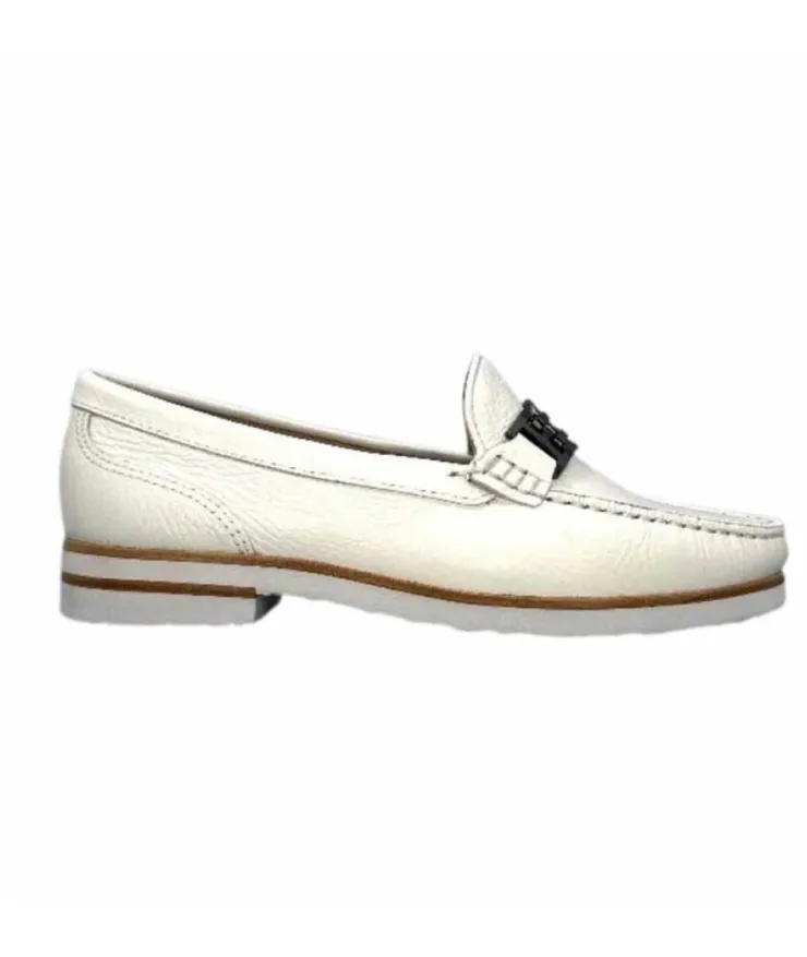 Ivoire0236a Ivoire 50686 Gravanni Cuir Blanc*Femme Mocassins