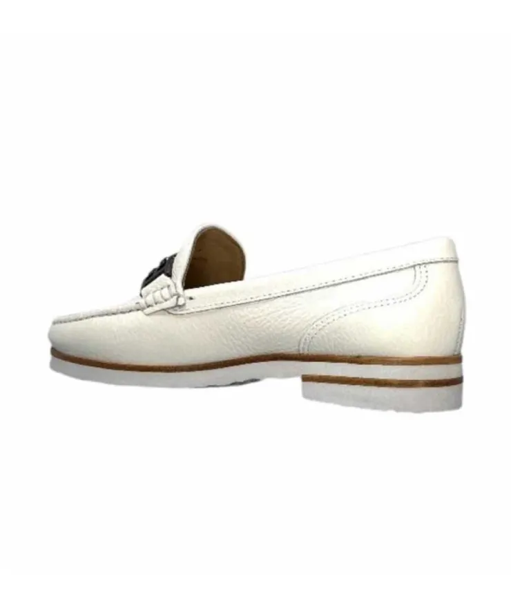 Ivoire0236a Ivoire 50686 Gravanni Cuir Blanc*Femme Mocassins