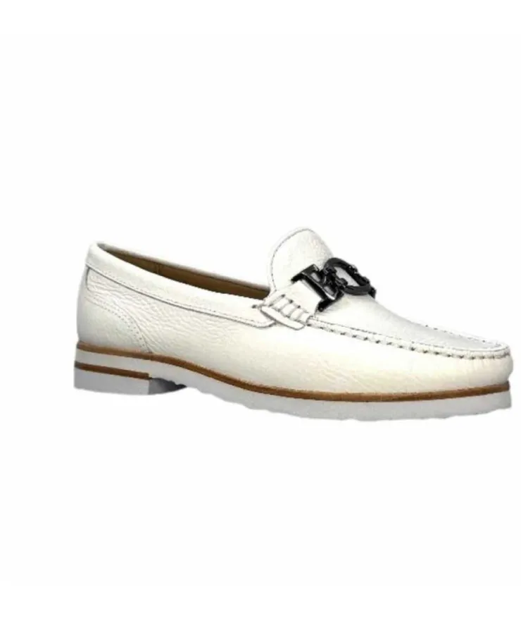 Ivoire0236a Ivoire 50686 Gravanni Cuir Blanc*Femme Mocassins