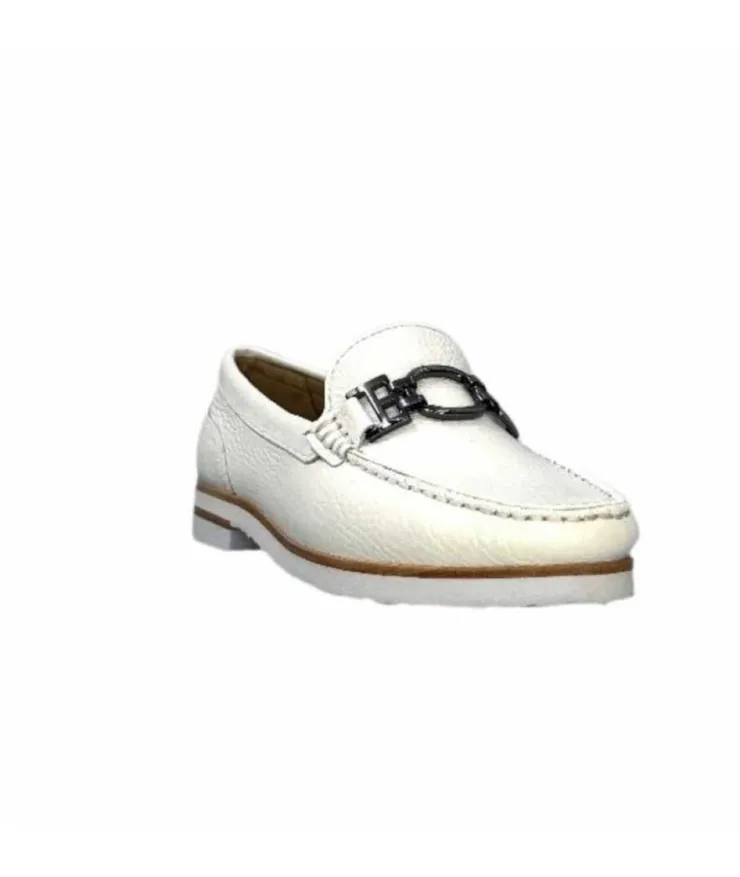 Ivoire0236a Ivoire 50686 Gravanni Cuir Blanc*Femme Mocassins