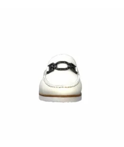 Ivoire0236a Ivoire 50686 Gravanni Cuir Blanc*Femme Mocassins
