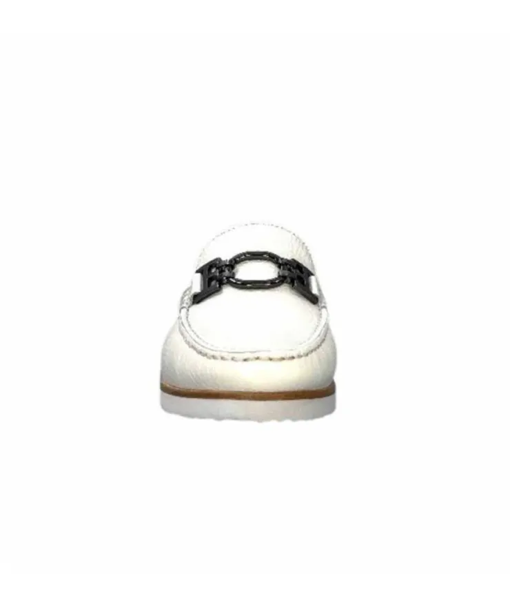 Ivoire0236a Ivoire 50686 Gravanni Cuir Blanc*Femme Mocassins